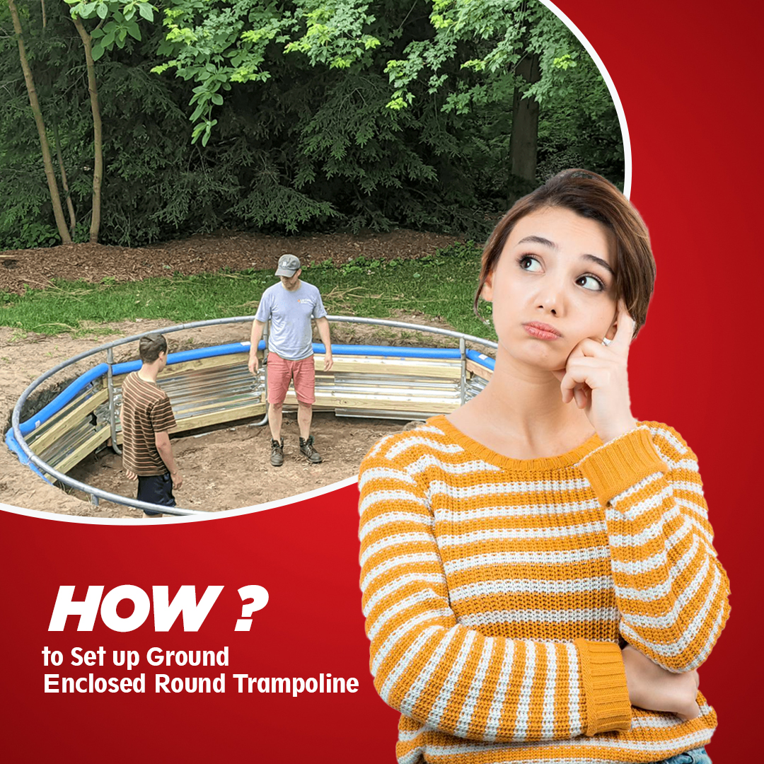 How to Set up Ground Enclosed Round Trampoline