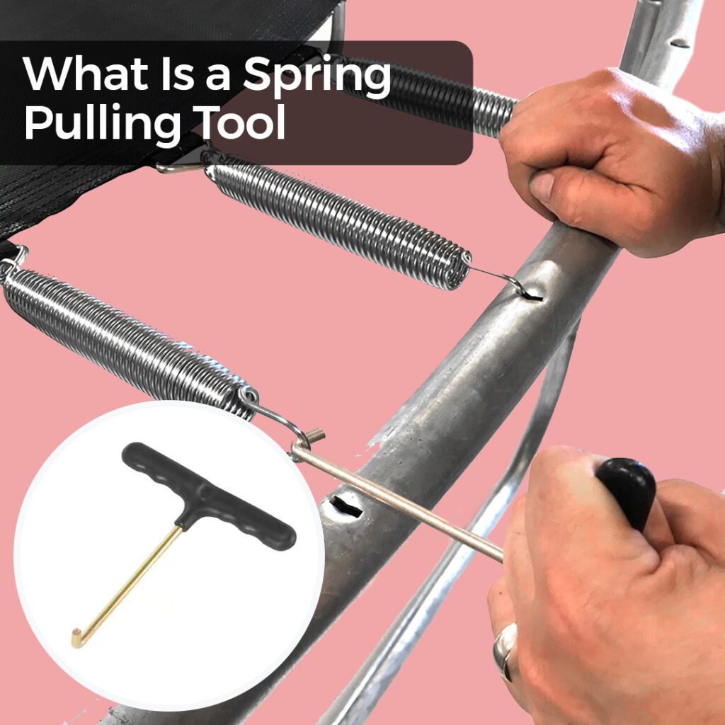 Attaching Spring with the help of Trampoline Spring Tool - Super Tramp Trampolines