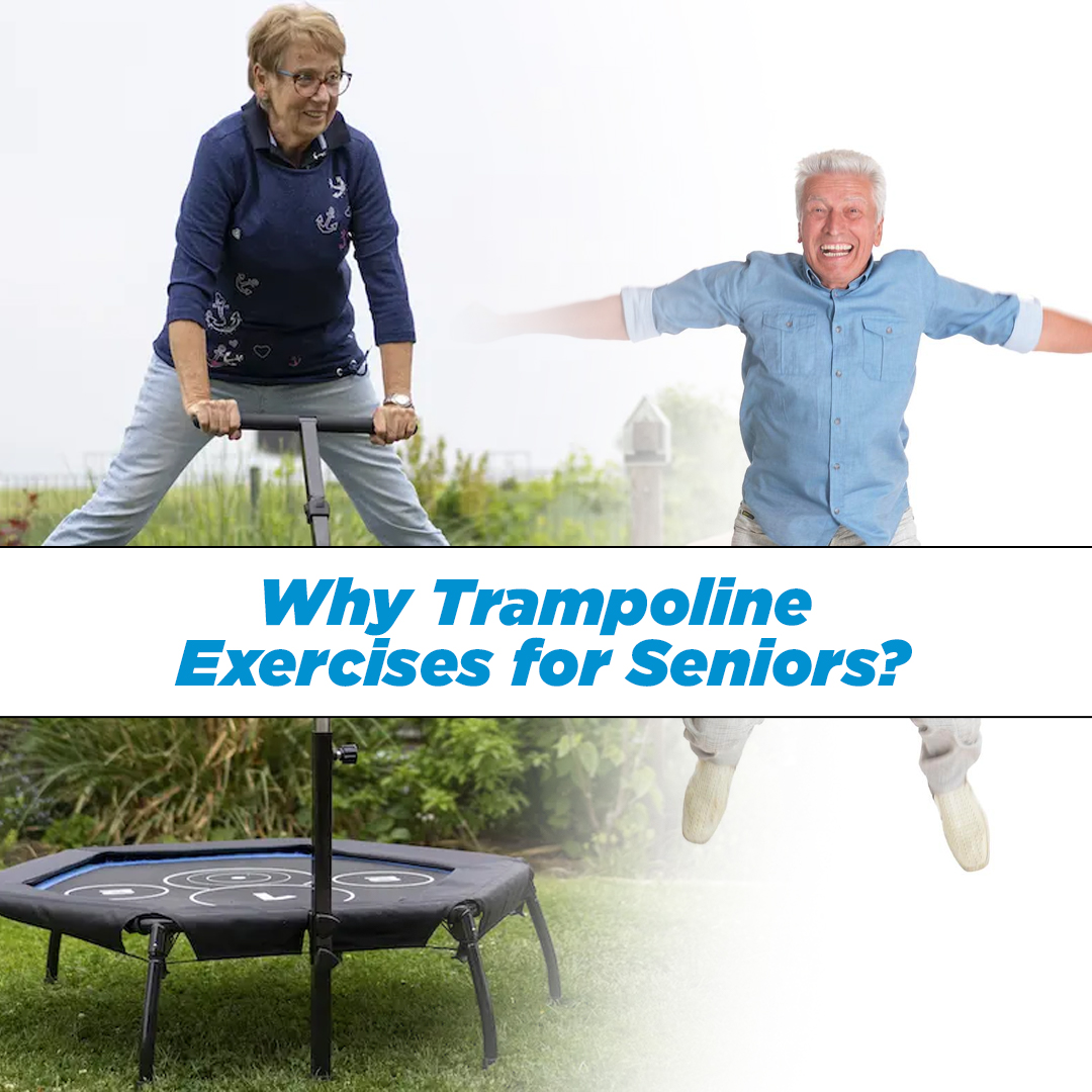 Old Women and Man Doing Jumping Exercise - Fitness Trampoline - supertramp.co.uk