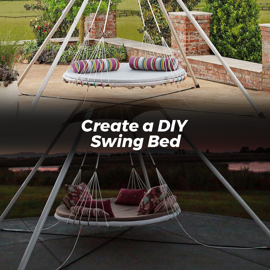 Trampolines Poles & Frame Converted into Swing Bed - Super Tramp Trampolines