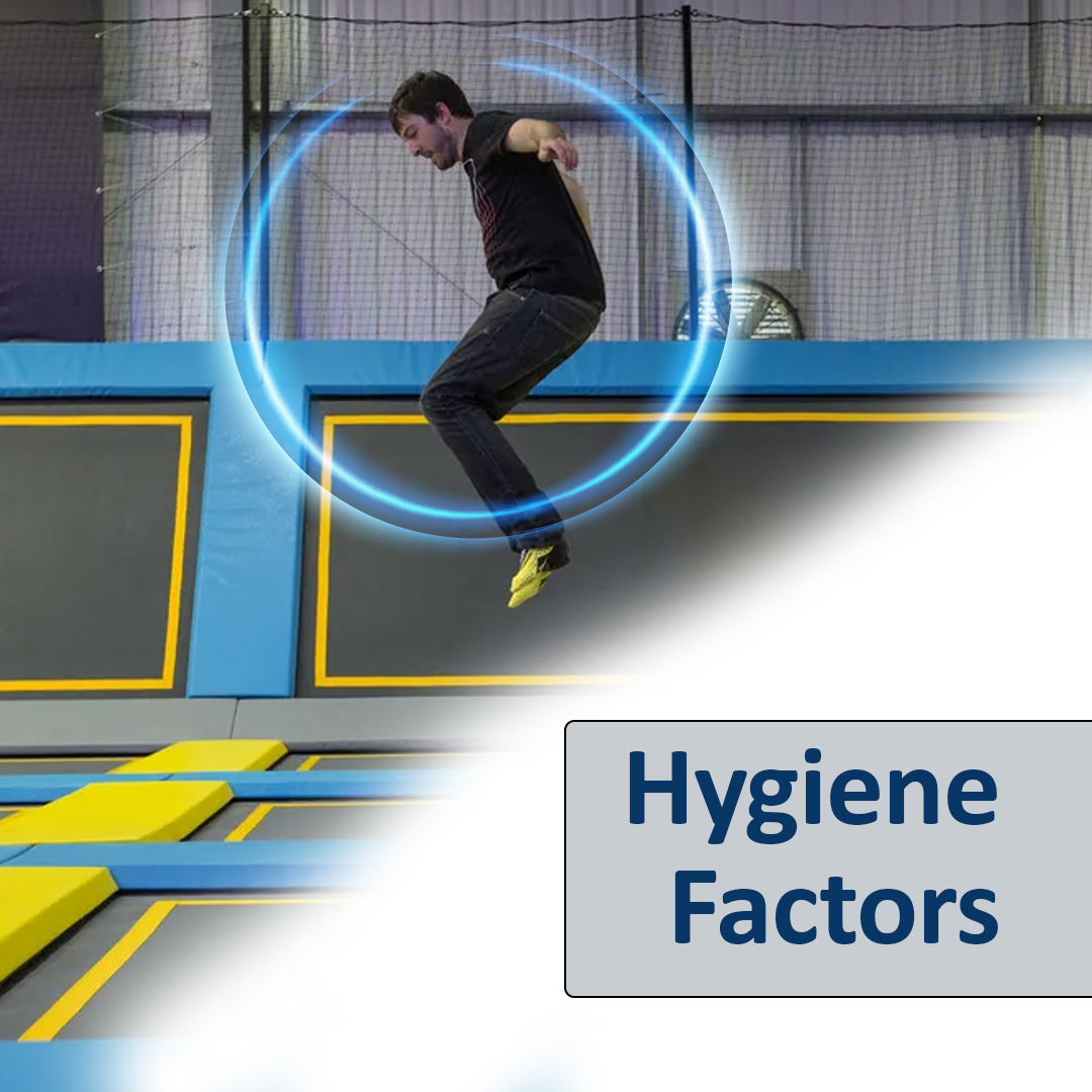 Trampoline Showing key Hygiene Factors