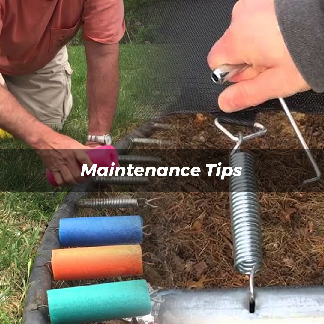 Man Assembling the Trampoline Springs - Super Tramp Trampolines