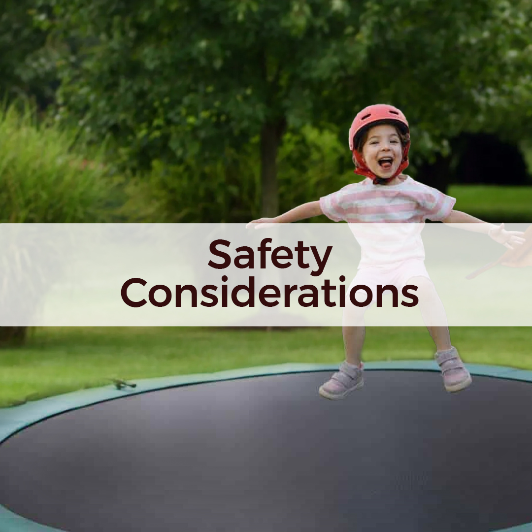 Little Girl Wearing Safety Gadget Jumping on Trampoline - Super Tramp Trampolines