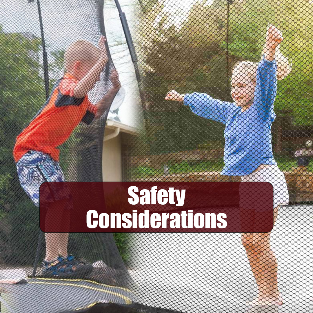 Small Girl & Boy Enjoying on Trampoline with Safety Enclosure - Super Tramp Trampolines