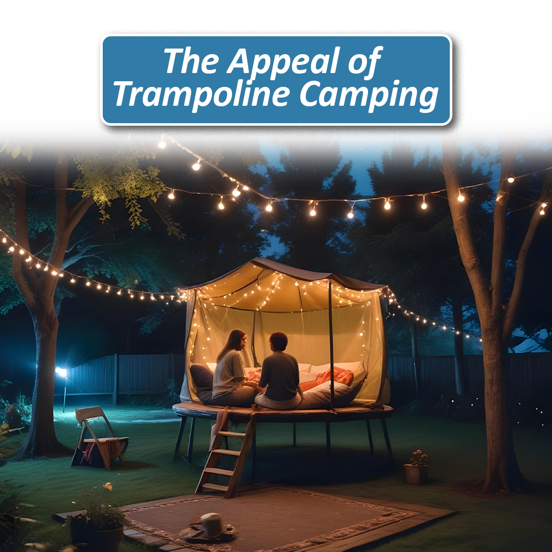 Family with Beautiful Trampoline with tent - Super Tramp Trampolines