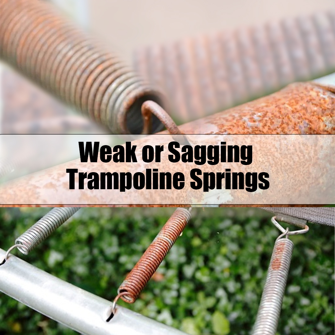 Trampoline with weak or sagging springs