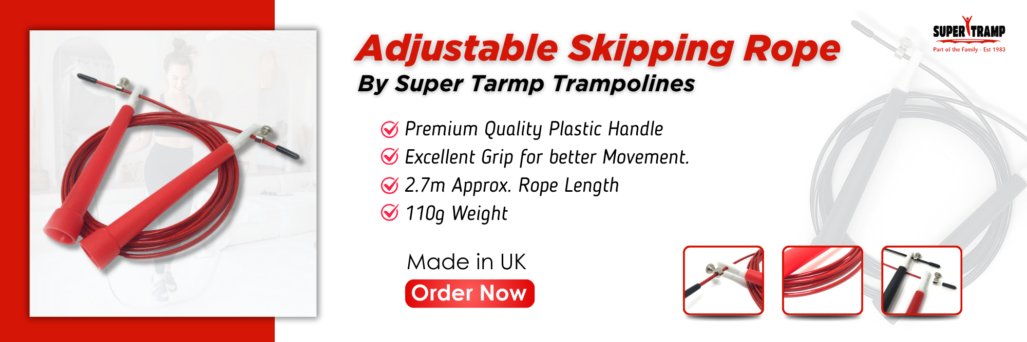 Adjustable Skipping Rope - supertramp.co.uk
