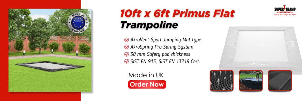 10ft x 6ft Primus Flat Trampoline - supertramp.co.uk
