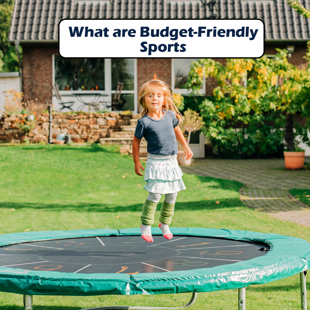 little girl jumping on round trampoline - What are Budget-Friendly Sports Equipment to Try - supertramp.co.uk
