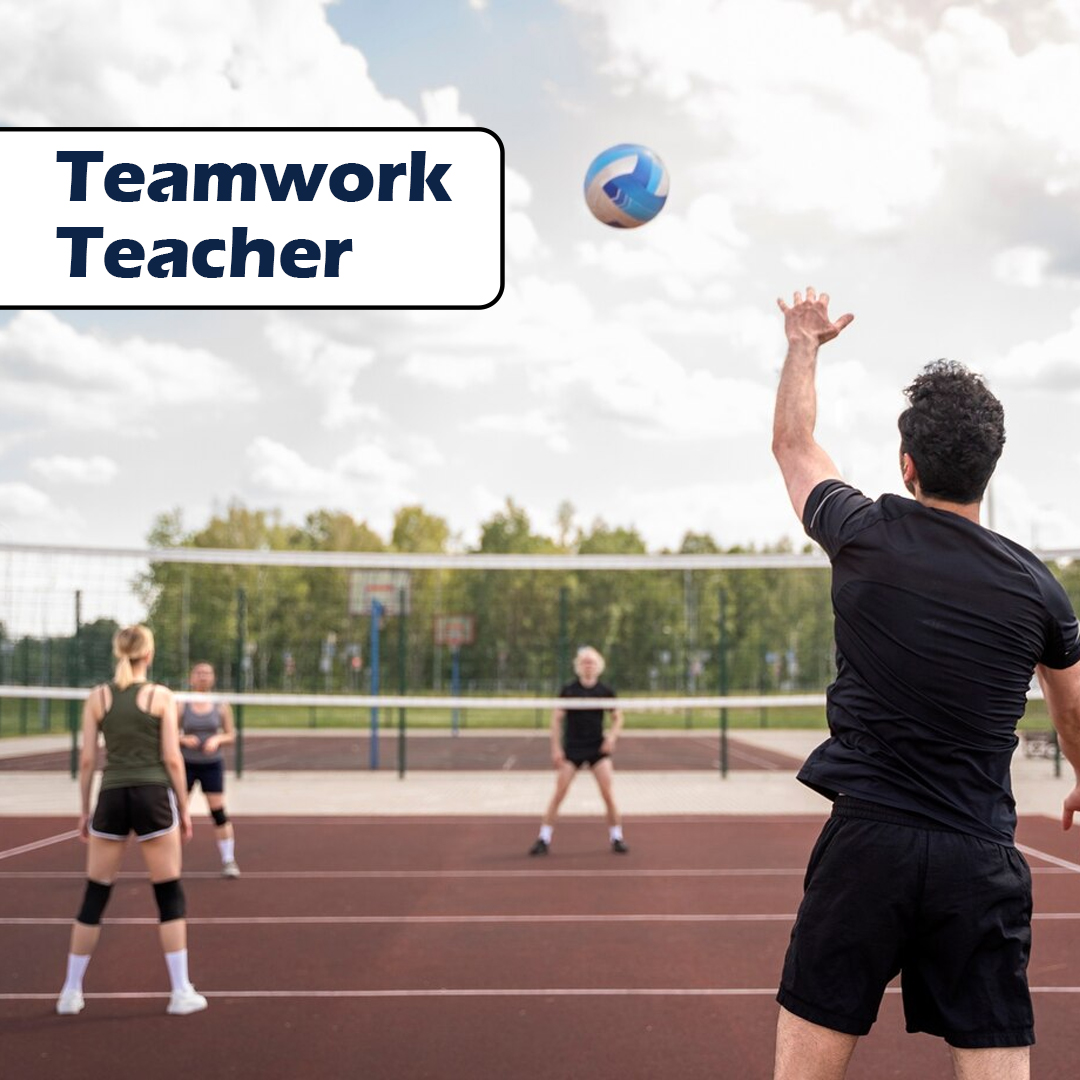 volleyball players on a court - Teamwork Teacher - supertramp.co.uk
