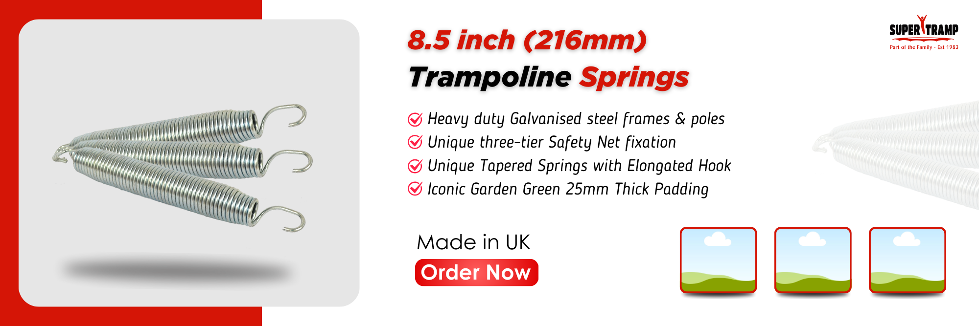 8.5 inch (216mm) Trampoline Spring