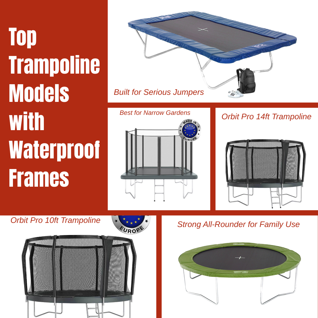 Top Trampoline Models with Waterproof Frames