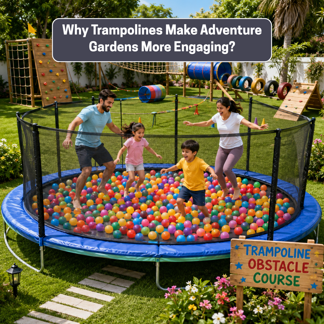 Why Trampolines Make Adventure Gardens More Engaging