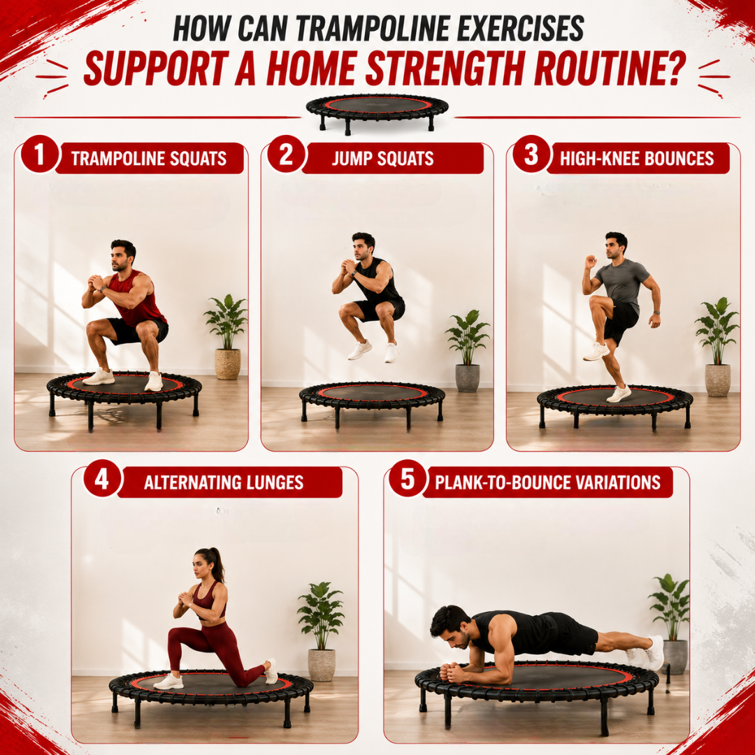 How Can Trampoline Exercises Support a Home Strength Routine