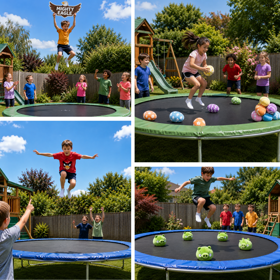 Recreate Angry Birds-inspired Games on Your Trampoline