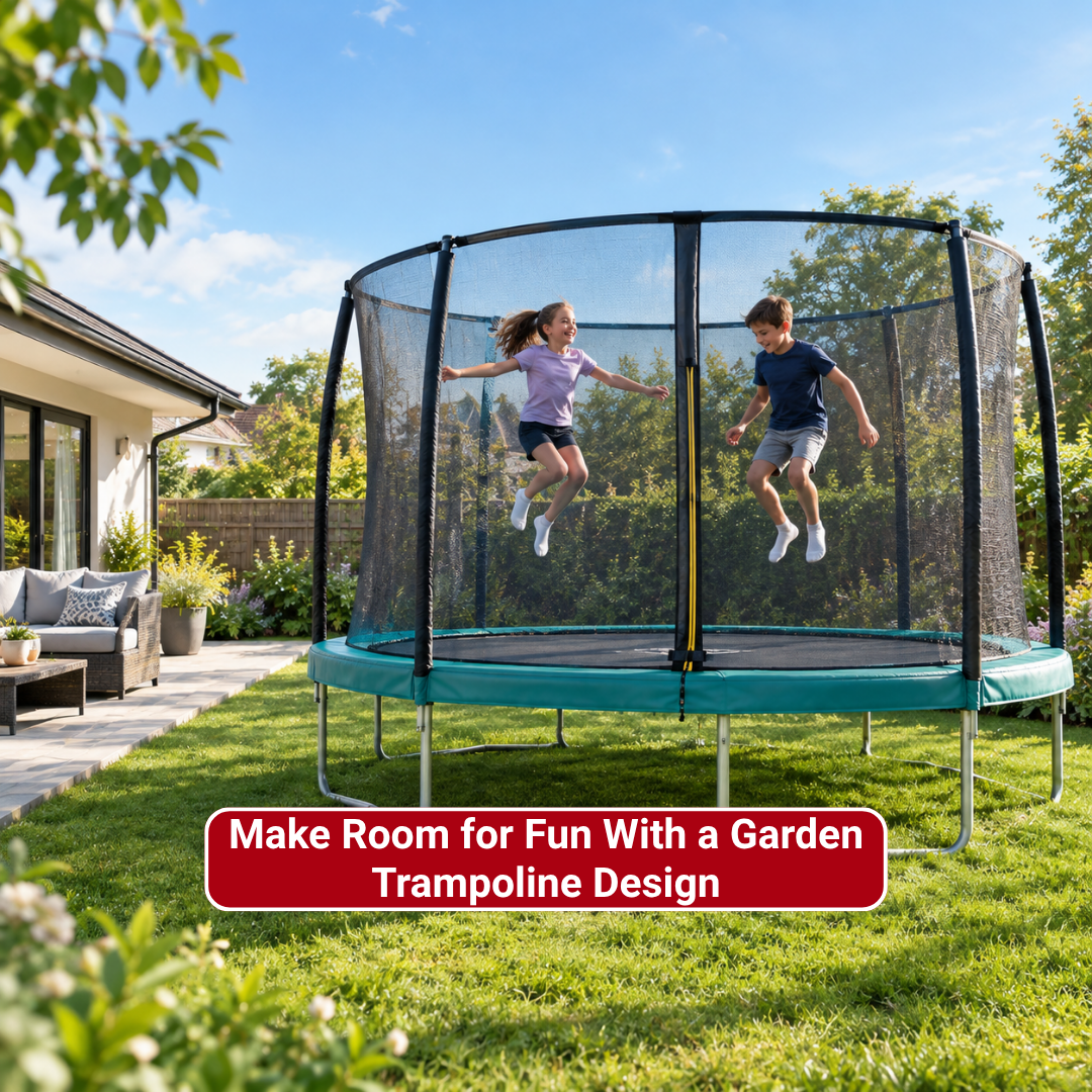 Make Room for Fun With a Garden Trampoline Design